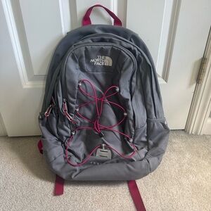The North Face Jester Pink and Gray School Hiking Bookbag / Backpack